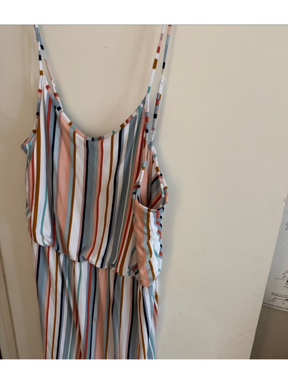 Derek Heart Striped Maxi Dress in White, Pink, Blue, Teal, Rust